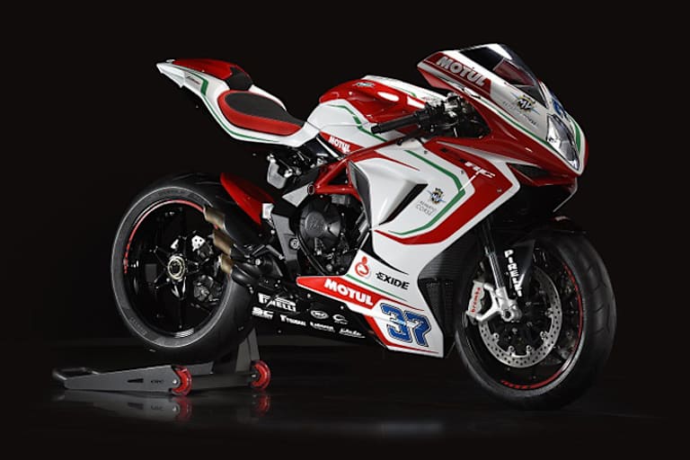 MV Agusta F3 675 RC, hier aufgebaut für den Einsatz auf der Rennstrecke