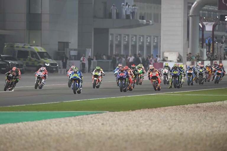 Die MotoGP-Stars beim Katar-GP 2017