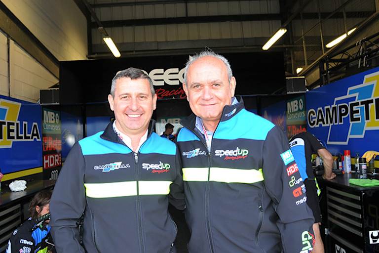 Luca Boscoscuro und Sponsor Carlo Campetella