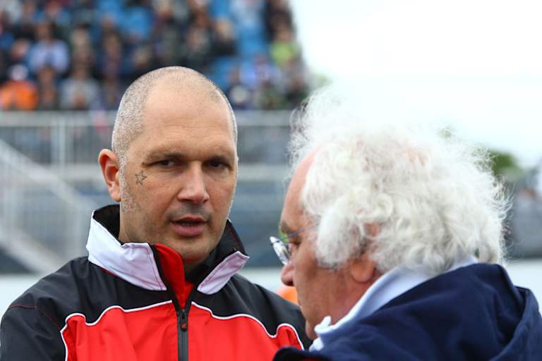 Honda-Manager Marco Chini (li.)