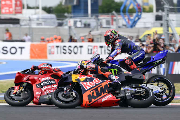 Fabio Quartararo verschätzte sich im Sprint in der ersten Kurve grob