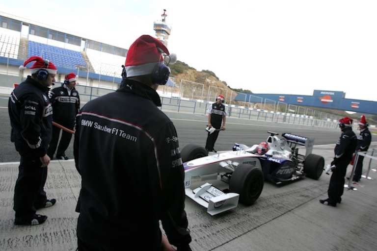 Es weihnachtet sehr: Sauber am 17. Dezember 2008 in Jerez