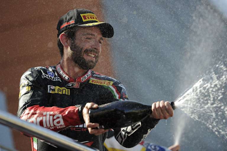 Auf dem Podest ist Sylvain Guintoli inzwischen Stammgast