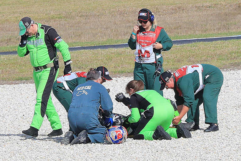 Im Kiesbett wurde Kenan Sofuoglu erstversorgt