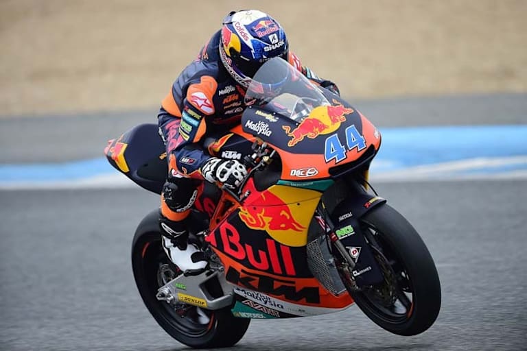 Miguel Oliveira war mit der Moto2-KTM genauso schnell unterwegs wie Aegerter mit der Suter