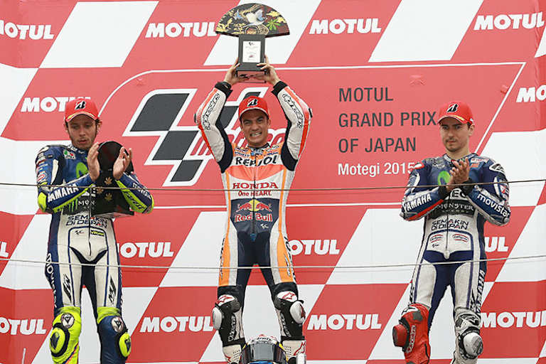2015: Dani Pedrosa siegte vor Rossi und Lorenzo