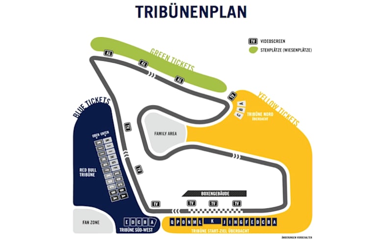 Der Tribünenplan