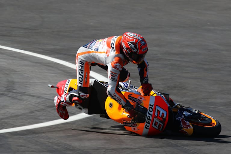 Nach dem Aufprall wurde Marcs linke Schulter ausgerenkt