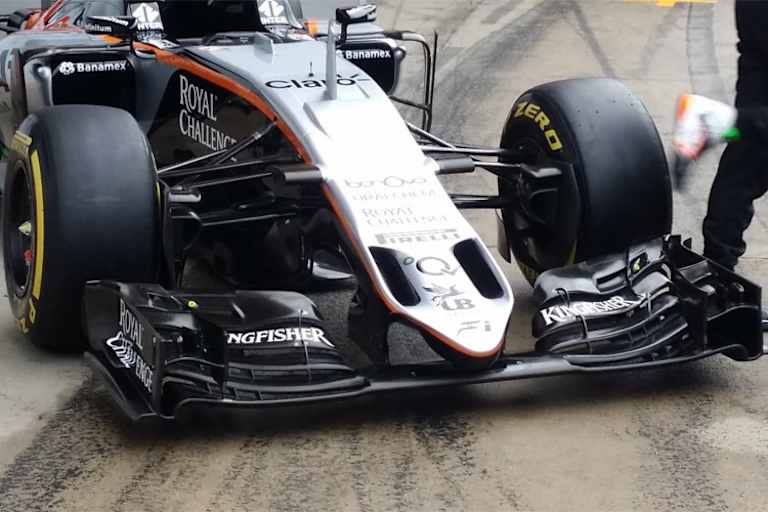Force India schwimmt mit der Fahrzeugnase gegen den Trend