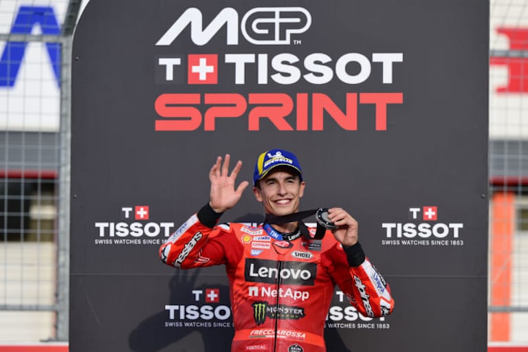 Marc Marquez freute sich über Platz 2 im Sprint