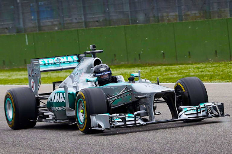 Aldo Costa im 2013er Mercedes in Imola