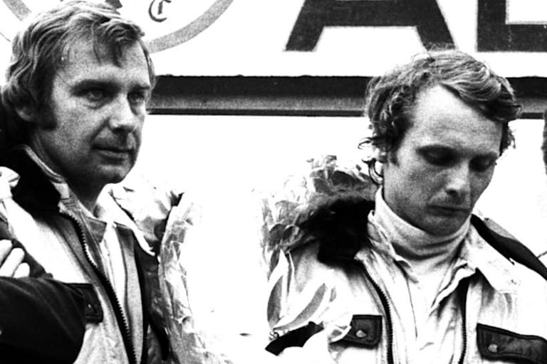 Sieger der 24 Stunden 1973 am Ring: HP Joisten mit Niki Lauda