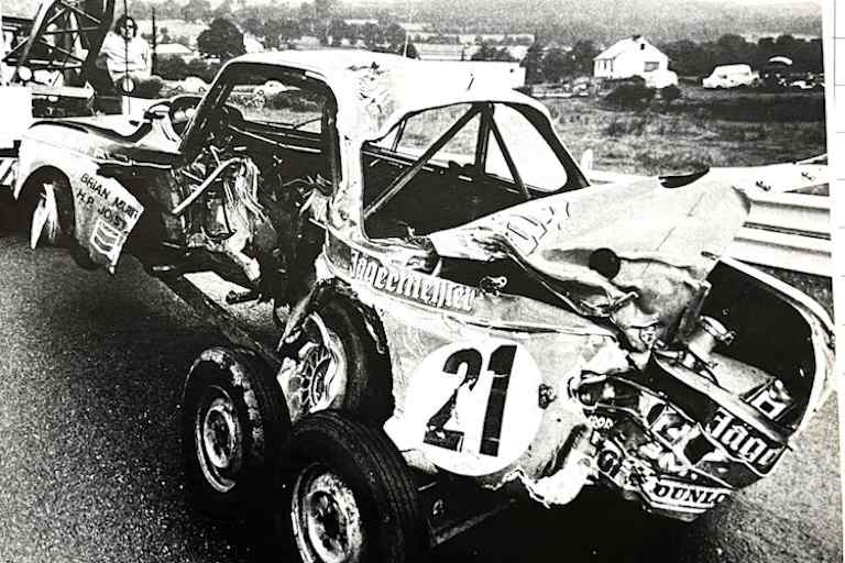 Ende einer hoffnungsvollen Karriere: In diesem Wrack starb Hans Peter Joisten 