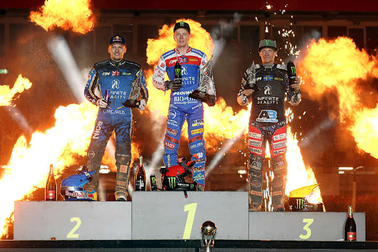 Die Top-3 von Cardiff (v.l.): Robert Lambert, Dan Bewley und Fredrik Lindgren