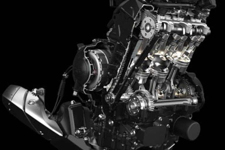 Der Triumph Daytona 675-Dreizylinder-Motor