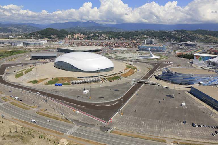 Der Kurs führt um die Olympia-Sportstadien herum