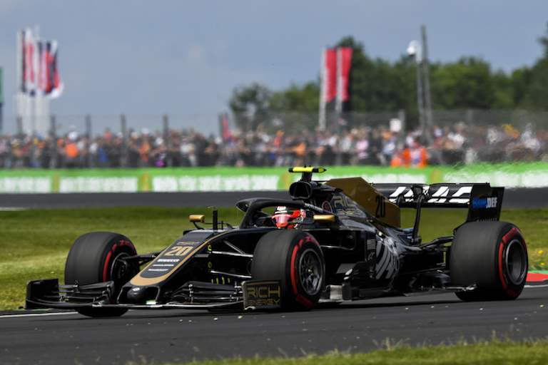 Kevin Magnussen in Silverstone mit seinem Haas-Renner