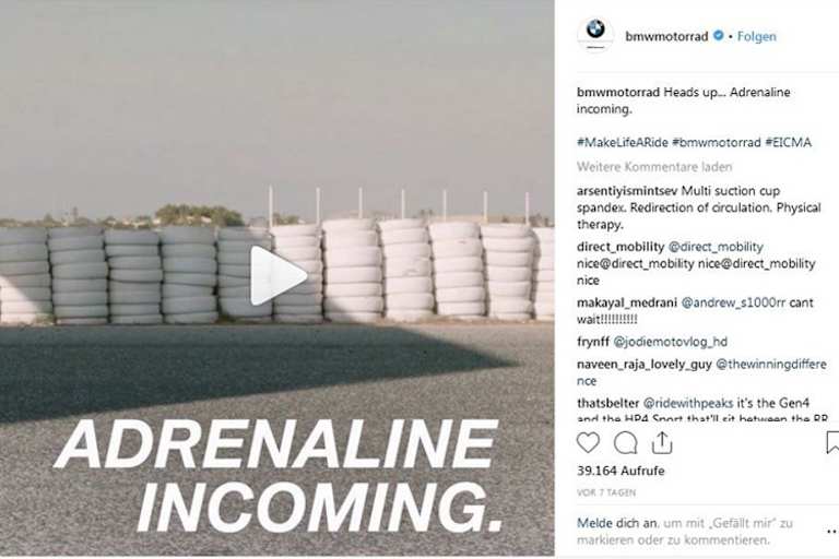 Videobotschaft auf Instagramm, die rein gar nichts verrät