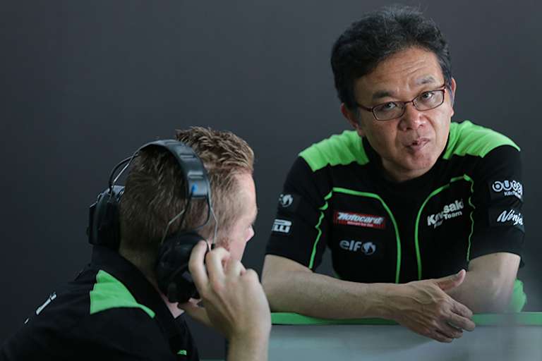 Kawasaki-Rennchef Ichiro Yoda (re.)