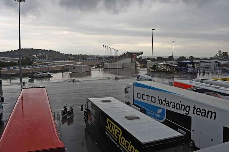 In Jerez waren alle drei Testtage von Regen geprägt