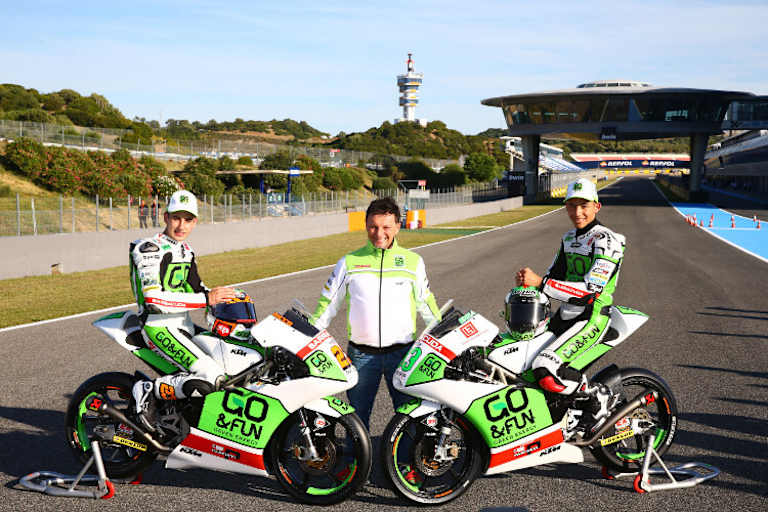 Antonelli, Teamchef Gresini und Rookie Bastianini