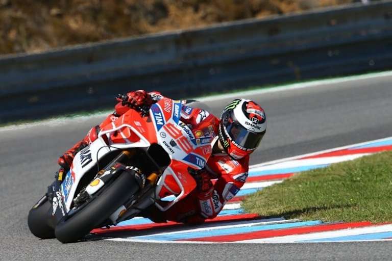 Jorge Lorenzo auf der Ducati Desmosedici