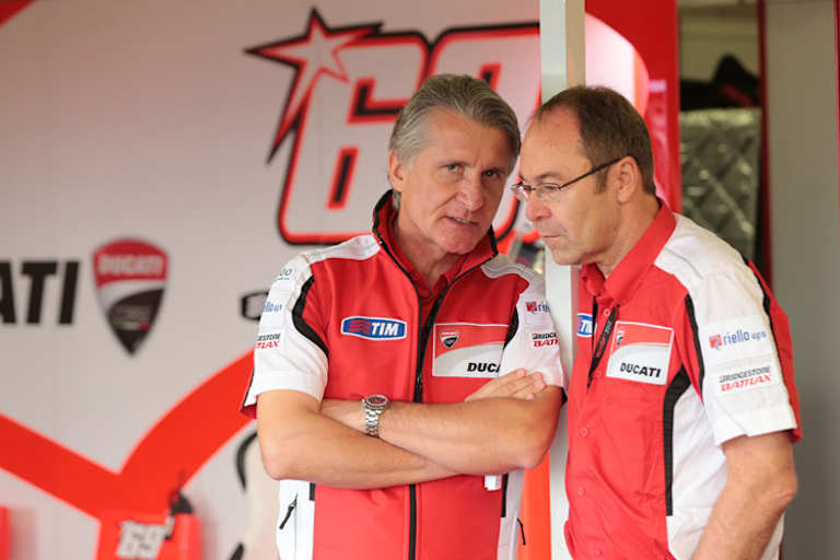 Paolo Ciabatti (li.) zu Bernhard Gobmeier: «Den Nicky lassen wir Superbike fahren»