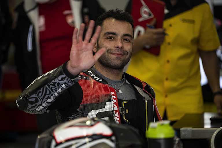 Danilo Petrucci während des Superbike-Tests in Portimao