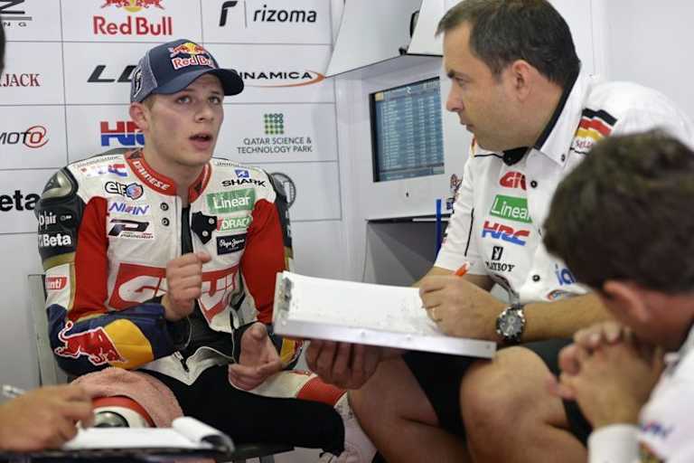 Stefan Bradl und Crew-Chief «Beefy» Bourguignon