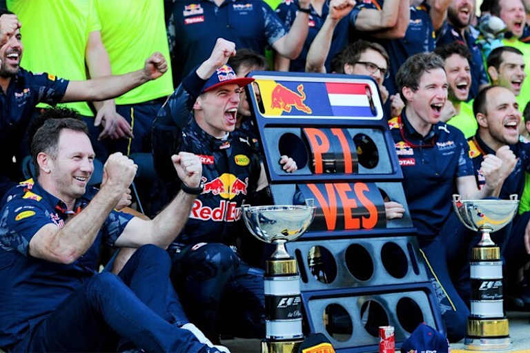 Max Verstappen nach seinem Sensationssieg in Spanien 