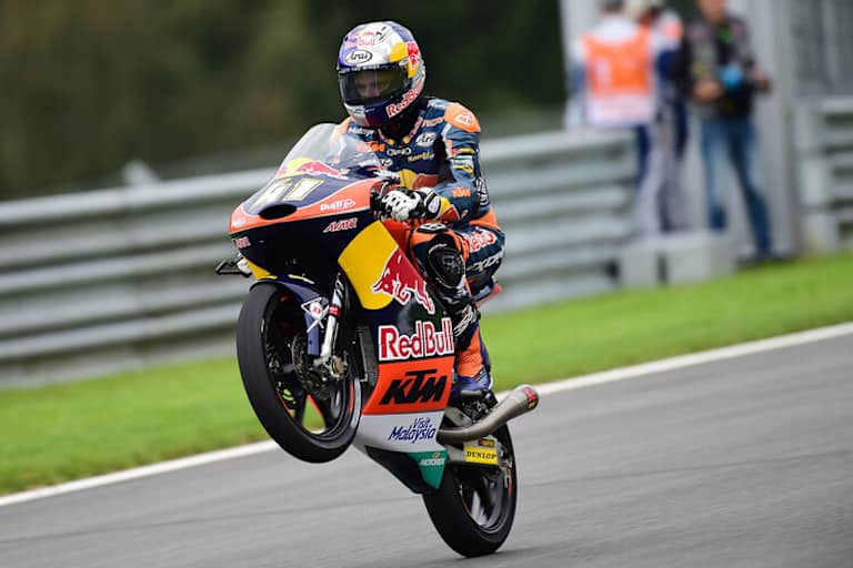 Brad Binder feierte im vergangenen Jahr den Moto3-WM-Titel mit KTM