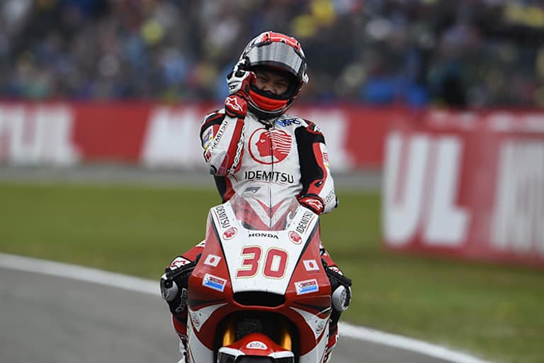 Nakagami auf der Kalex des Idemitsu Honda Team Asia
