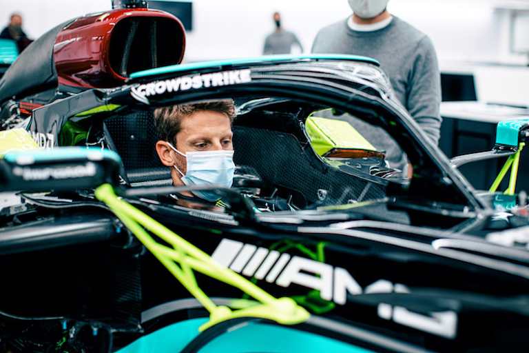 Grosjean hat seine Sitzprobe im Mercedes bereits absolviert