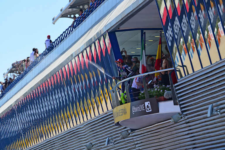 Marquez, Rossi und Pedrosa feierten auf dem Podest