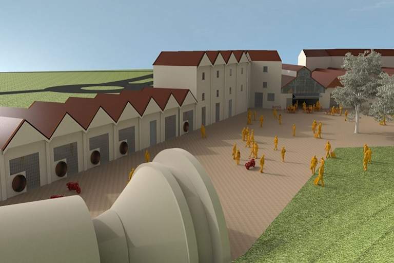 Die bestehenden Strukturen sollen ins Konzept der neuen Guzzi-Produktionsstätte integriert werden