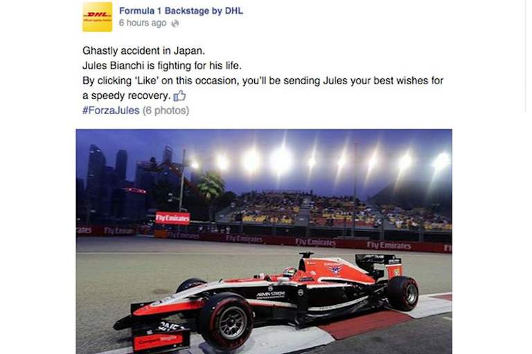 Die umstrittene Meldung über Jules Bianchi
