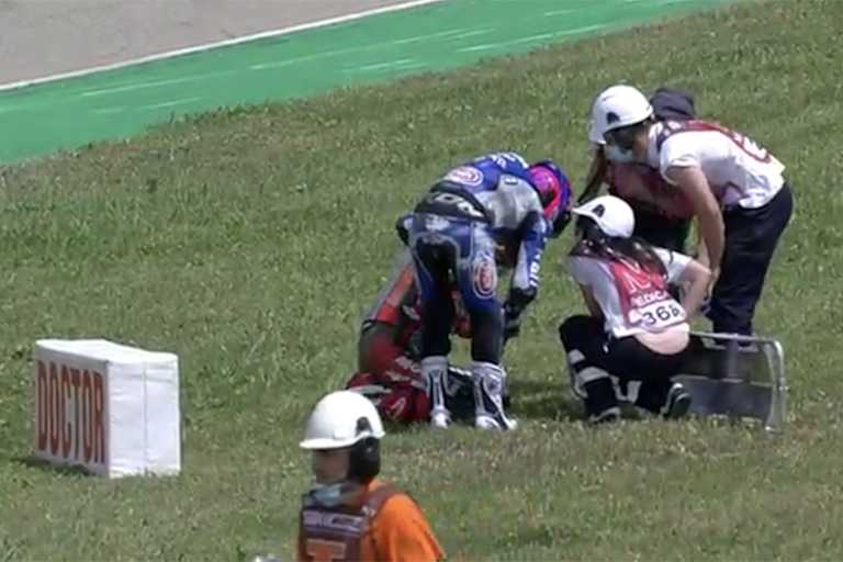 Cluzel blieb unverletzt, Tuuli erlitt eine Gehirnerschütterung