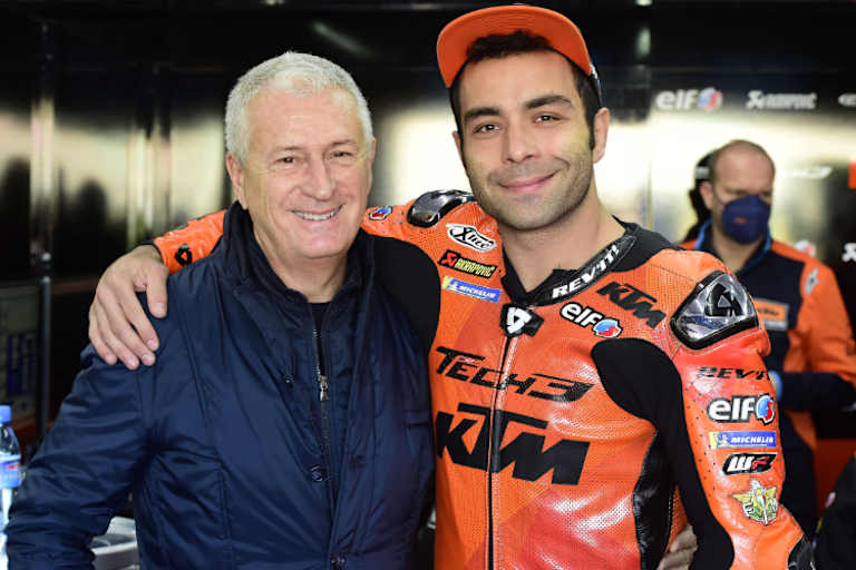 Manager Alberto Vergani (li.) 2021 mit Danilo Petrucci