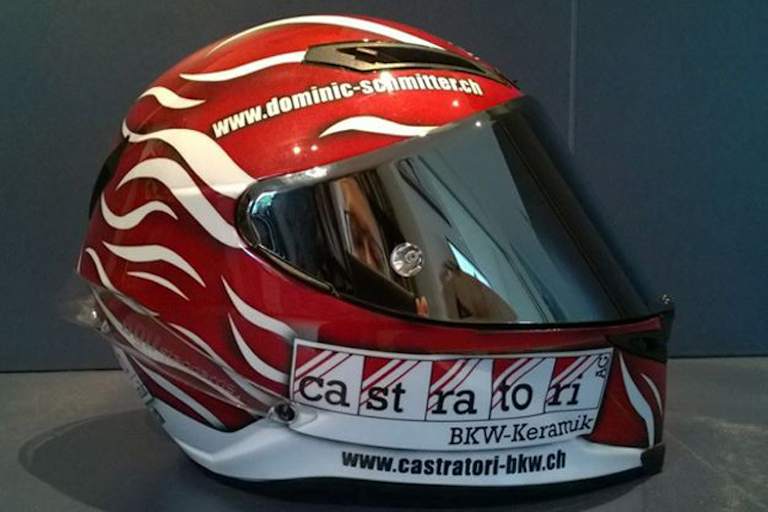 Das neue Helmdesign von Dominic Schmitter