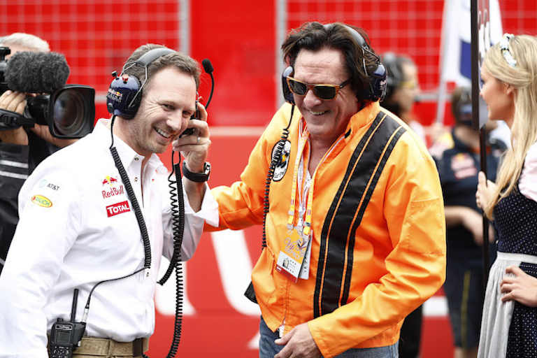 Christian Horner mit dem US-Schauspieler Michael Madsen