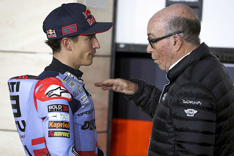 Der eine hat schon eine Kurve mit seinem Namen (Ezpeleta, rechts), der andere bekommt sicher auch eine (Marc Márquez, links).