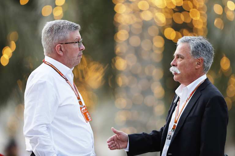 Sportchef Ross Brawn und Formel-1-CEO Chase Carey