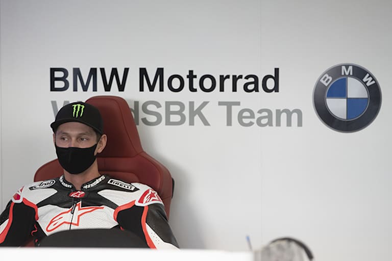 Michael van der Mark in der BMW-Box