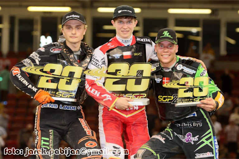 Die Top-3 von Cardiff: Kevin Juhl Pedersen, Mateusz Cierniak und Benjamin Basso (v.l.)