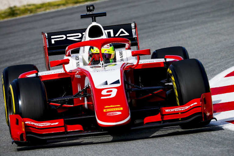 Schumacher mit seinem Formel-2-Renner