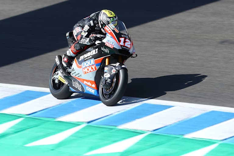 Thomas Lüthi machte nach seiner Aufholjagd den Doppelausfall für das Intact GP-Team perfekt