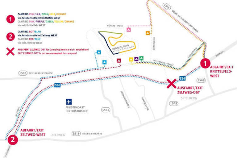 So kommen Sie zu den Campingplätzen