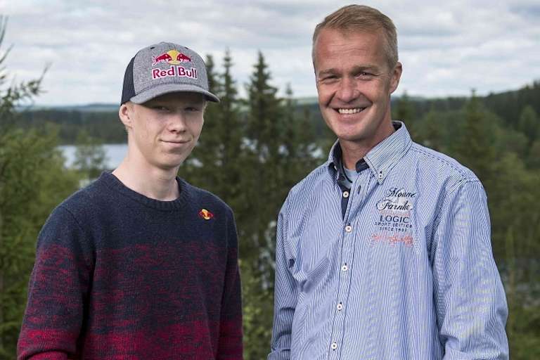 Kalle (li.) und Vater Harri Rovanperä