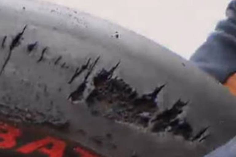 So sah der Hinttereifen von Márquez in Australien nach elf Runden aus