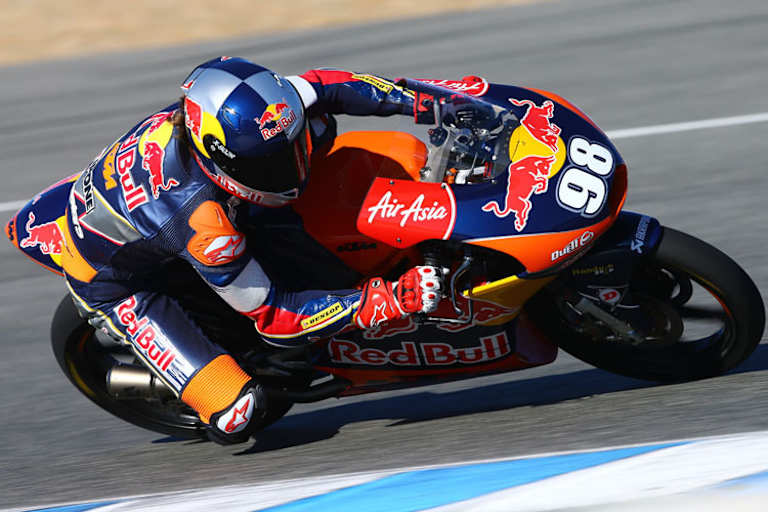 Karel Hanika beim ersten Test auf der Werks-KTM